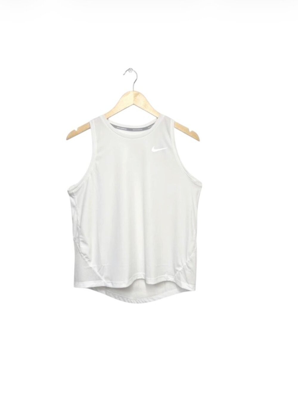Nike Dri-FIT Miler Running Tank Top White Mesh Back Women's Medium NWT